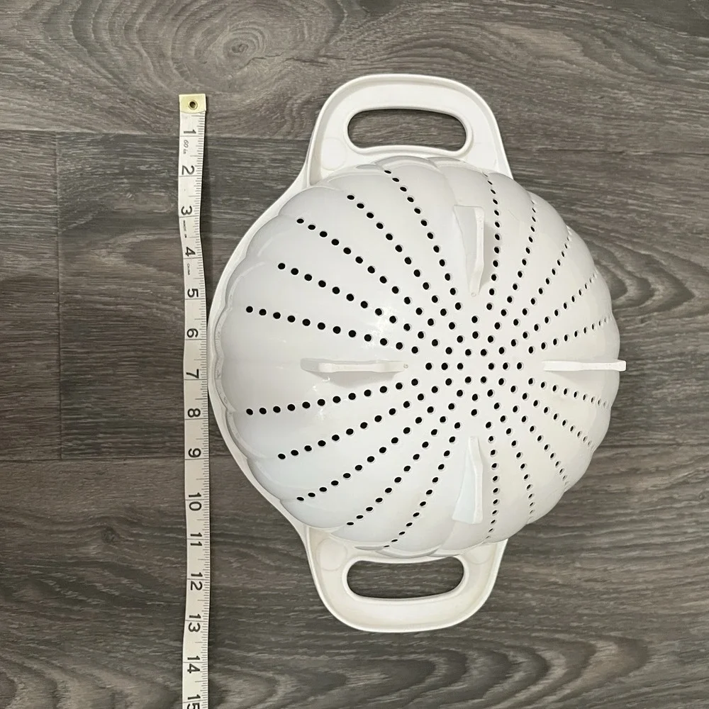 Kitchen Aid White Plastic Strainer Colander Large 5 Quart Deep Two Handles VTG